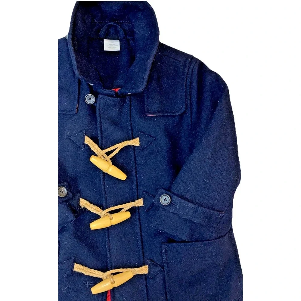 Crewcuts Boys Navy Peacoat Wood Duffel Buttons Size 3‎ Preppy Dress Up J Crew